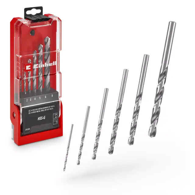 Einhell 49205506 - Σετ τρυπανιών μετάλλου HSS-G 6 τεμαχίων, Ø 2–8 mm