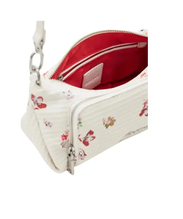 Desigual - Γυναικεία Τσάντα 'Ωμου Delirium Urus Maxi 24SAXP65-1001 Λευκό 2