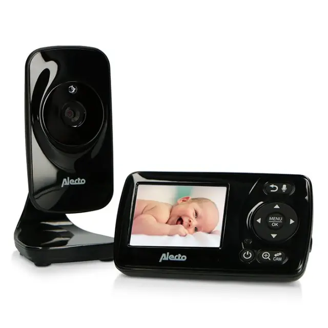 Full Eco Ασύρματη ενδοεπικοινωνία (baby monitor), τεχνολογίας FHSS 2.4GHz με δυνατότητα αμφίδρομης επικοινωνίας, κάμερα και έγχρωμη οθόνη 2.4\" σε μαύρο χρώμα.