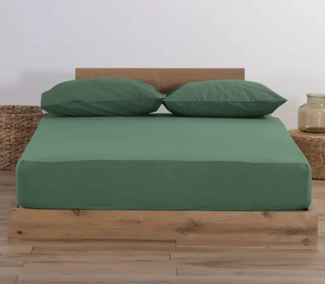 Nef-Nef Homeware Κατωσέντονο Μακό Μονό Με Λάστιχο Jersey Χωρίς Μαξιλαροθήκες 100x200+30 Green