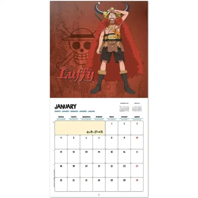 HMEΡΟΛΟΓΙΟ ΤΟΙΧΟΥ ONE PIECE ELBAPH 2027 30X30 CALENDAR CP27039 3