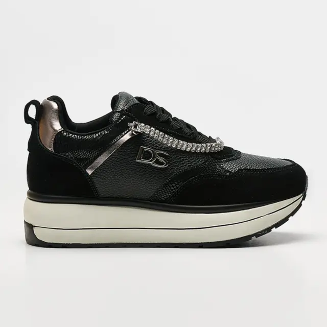 Donna Serena Sneakers Γυναικείο Δέρμα/Άλλα Υλικά Μαύρο DSE/5534 NERO
