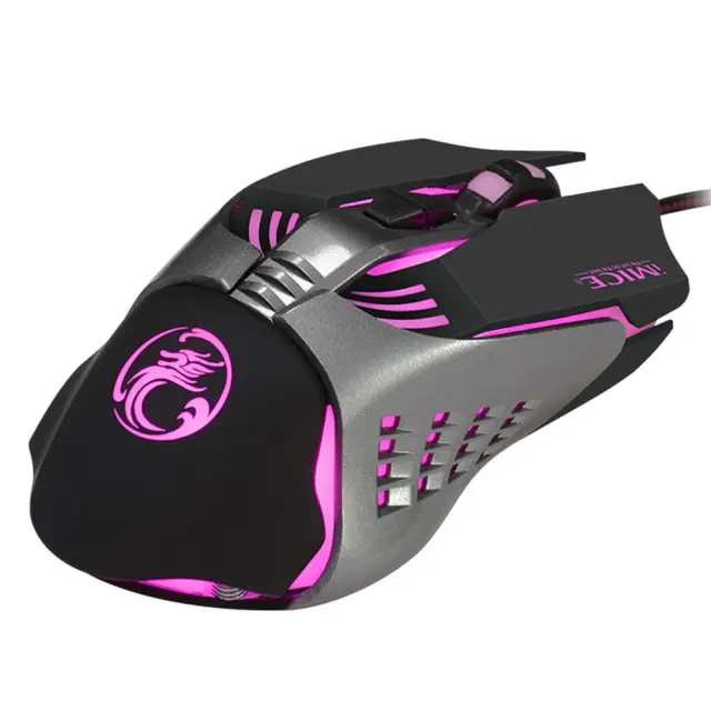 Ενσύρματο Ποντίκι iMICE V5 Gaming 7D με 7 Πλήκτρα, 3200 DPI, Multimedia και LED Φωτισμό. Μαύρο 3