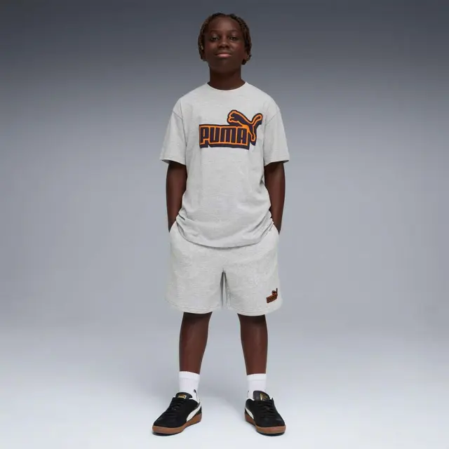 Puma Boy's Essentials Logo Lab Relaxed Shorts Γκρι 693389-04 (Puma) 3