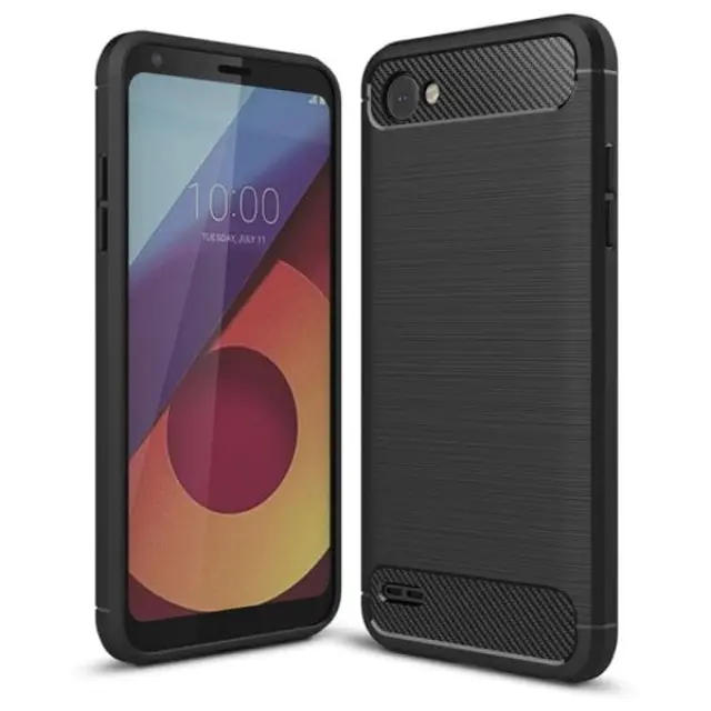 Θήκη TPU Brushed Armor -Carbon LG Q6 - Black - OEM