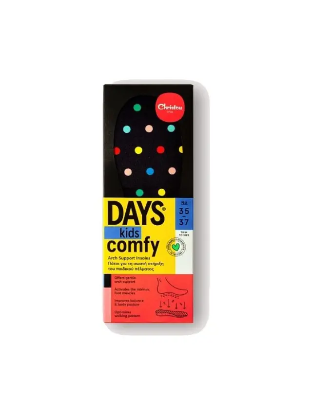 DAYS KΙDS COMFY POLKA DOT - ΠΑΤΟΙ ΓΙΑ ΤΗ ΣΩΣΤΗ ΣΤΗΡΙΞΗ ΤΟΥ ΠΑΙΔΙΚΟΥ ΠΕΛΜΑΤΟΣ ΜΑΥΡΟ 3