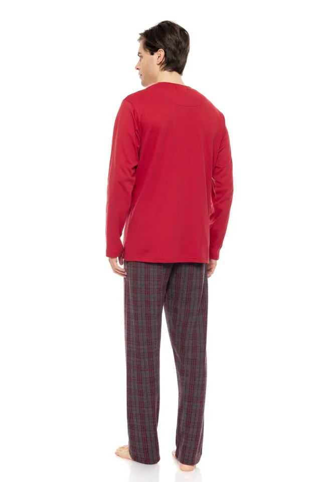 W-M706 - Bordo - PYJAMA JACQUARD BORDO PLAID 3