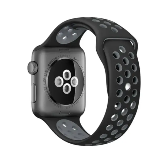 Λουράκι Σιλικόνης Nike για Apple Watch 44/45/46/49mm(Black & Grey) OEM