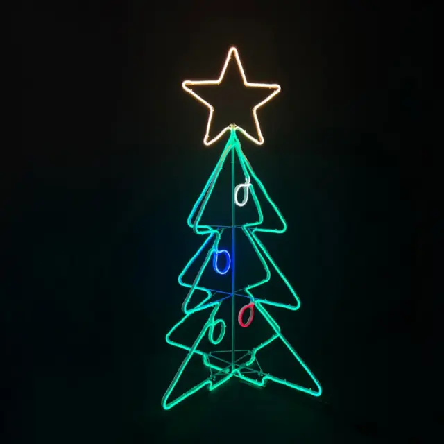 3D ΧΡΙΣΤΟΥΓΕΝΝΙΑΤΙΚΟ ΔΕΝΤΡΟ ΦΩΤΟΣΩΛΗΝΑΣ 1000 LED 9.5m ΔΙΠΛΗΣ ΟΨΗΣ ΠΟΛΥΧΡΩΜΑ ΣΤΑΘΕΡΑ IP65 750x750x1300mm 1.5m ΚΑΛΩΔΙΟ / X081000359