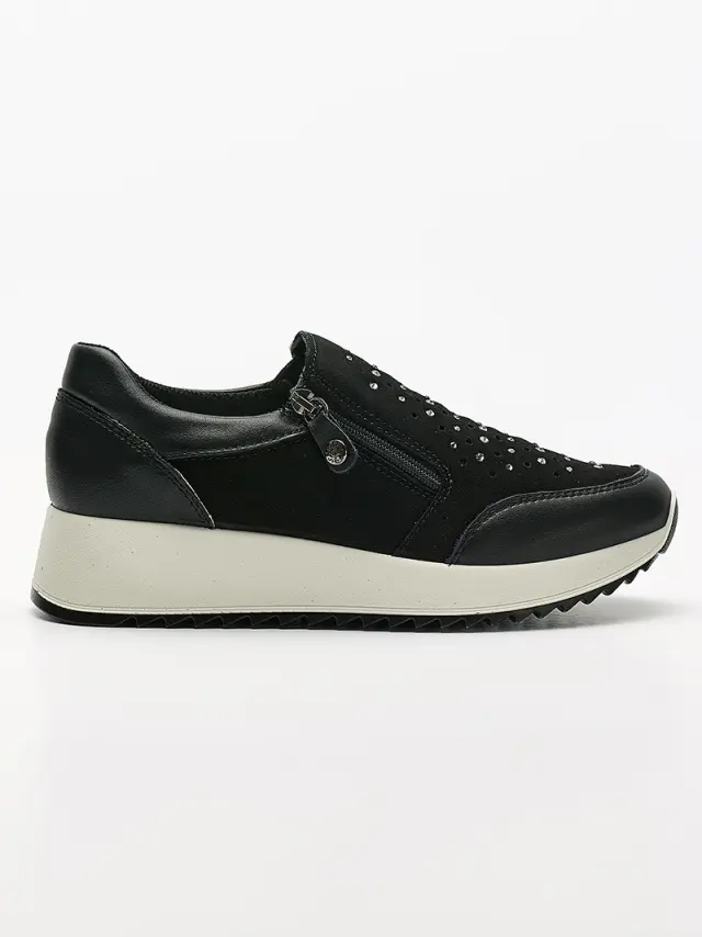 Imac Sneakers Γυναικείο δέρμα/δέρμα Nubuck Μαύρο IMA/556930 BLACK 3