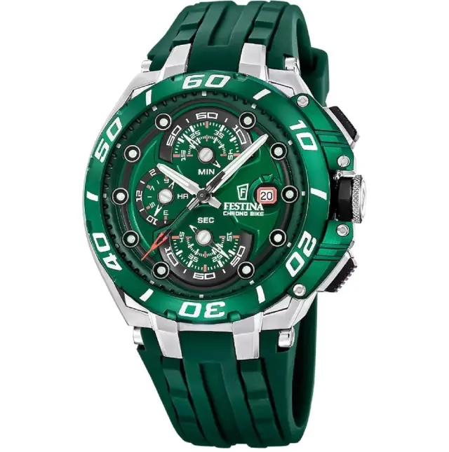Festina Chrono Bike Men's watch Limited Edition Green Rubber Strap F20755/3
