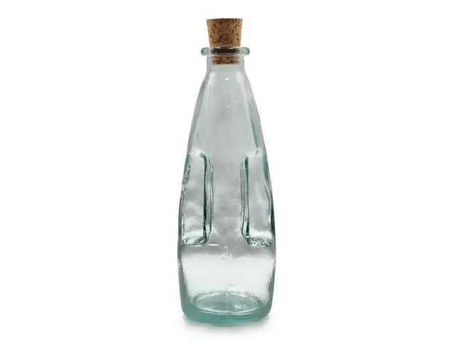 Μπουκάλι με πώμα φελλού Glass Drops Sac (5992) Aπό 100% ανακυκλωμένο γυαλί, Xωρητικότητας 300ml, Διαστάσεων Ø 6.5 x Υ 18 cm 5992 2