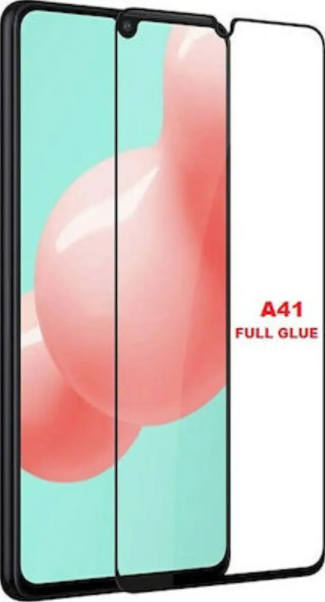 Full Face Tempered Glass Black (Galaxy A41) 9H