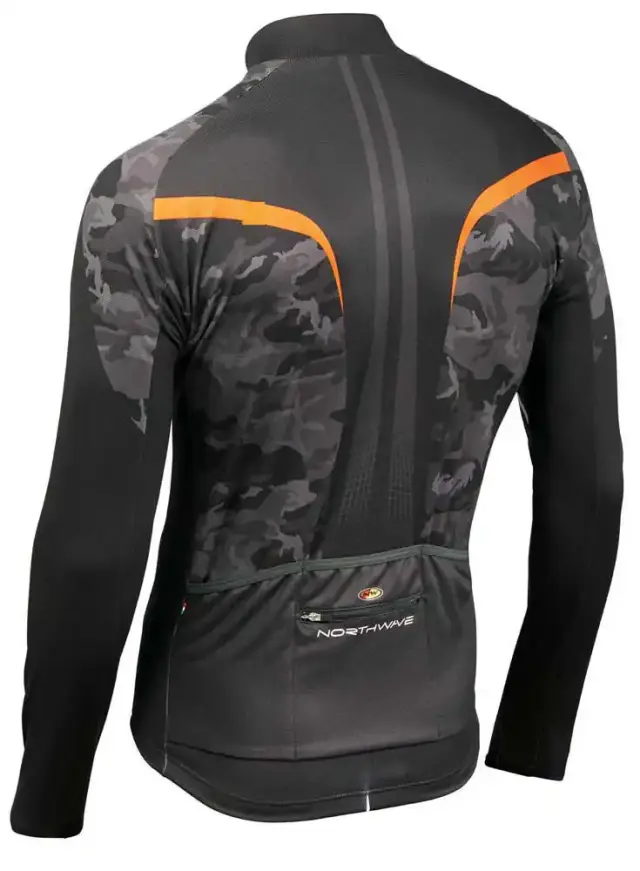 ΜΠΛΟΥΖΑ NORTHWAVE EXTREME GRAPHIC ΜΑΚΡΥ ΜΑΝΙΚΙ FW15-16 - ΜΑΥΡΟ-ΠΟΡΤΟΚΑΛΙ - MEDIUM 2