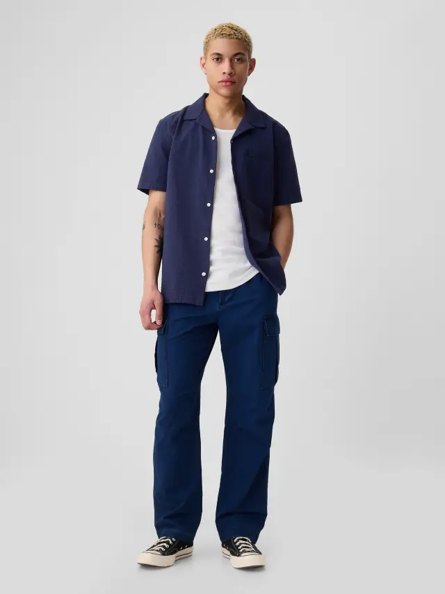 Μπλε Ripstop Cargo Παντελόνι dark indigo