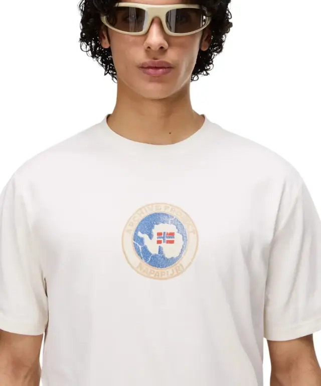 Napapijri - Ανδρικό T-shirt S-Phos SS Relaxed fit NP0A4G5A-N1A Λευκό - M 3