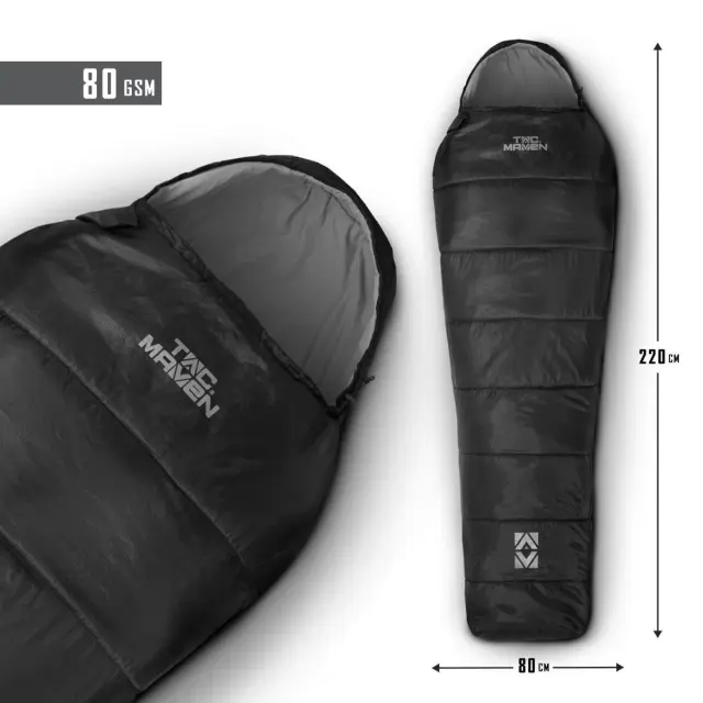 TAC MAVEN Cocoon Sleeping Bag 80GR/M²-Υπνόσακος - 01-Black-Μαύρο