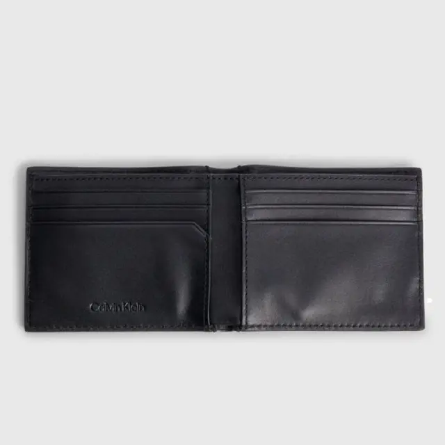Calvin Klein - Ανδρική Δερμάτινη Καρτοθήκη Ck Modern Metal Bifold K50K510586-BAX Μαύρο 2