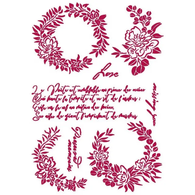 Στένσιλ Stamperia - 21x29.7cm - Romantic Journal Garlands Love