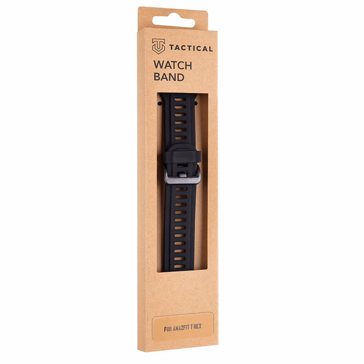 Tactical® 606 Λουράκι Σιλικόνης για Amazfit T-Rex/T-Rex Pro Μαύρο