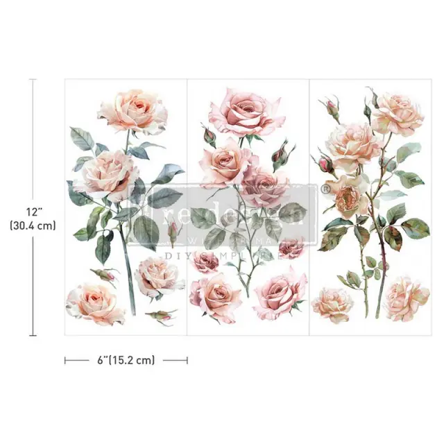 Χαρτί Decor Transfer Prima Re-Design, Blush Symphony, 15x30.5cm, 3 τεμ.