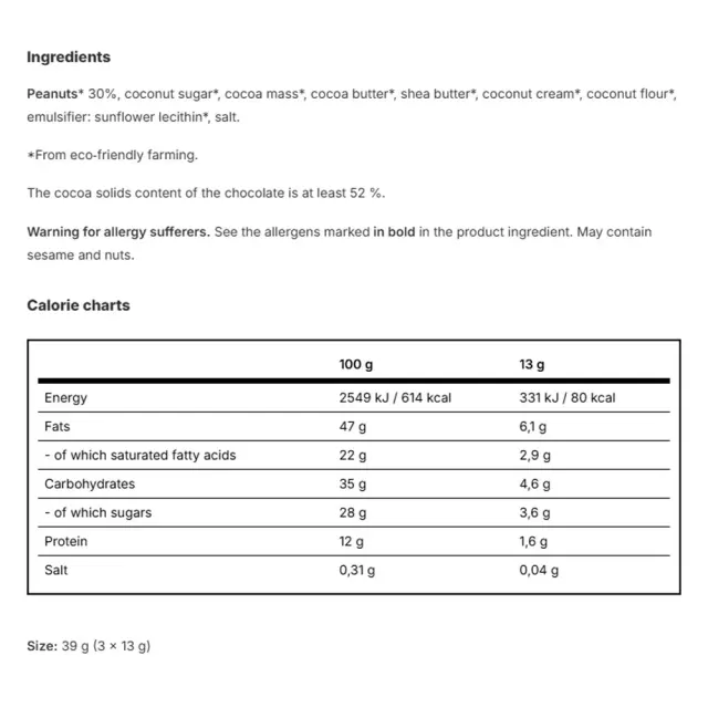 Vilgain Bio Nut Butter Cups Peanut Butter 2