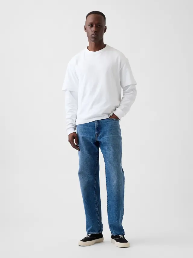 Ανδρικό Τζιν Παντελόνι Straight Medium wash