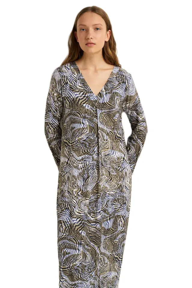 Vamp γυναικείο χειμερινό νυχτικό animal print 25138-1 2