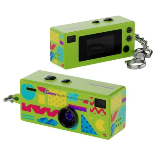 Mini Κάμερα Μπρελόκ Thumb Camera Retro Οθόνη & Full Hd 1080p σε Πράσινο Χρώμα G6Green