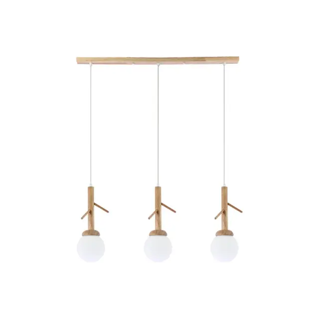 AcaLight Offer NETTO ΦΩΤΙΣΤΙΚΟ ΚΡΕΜΑΣΤΟ ΦΥΣΙΚΟ ΞΥΛΙΝΟ ΣΥΜΒΑΤΙΚΟ 1ΧΕ14 IP20 Φ130Χ2000mm