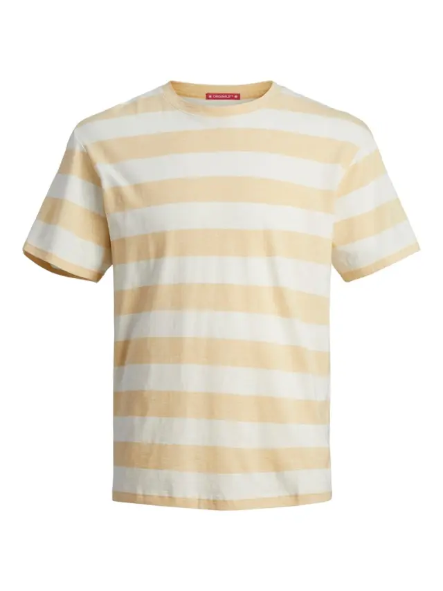 JORARUBA STRIPE TEE SS CREW NECK italian straw - XL