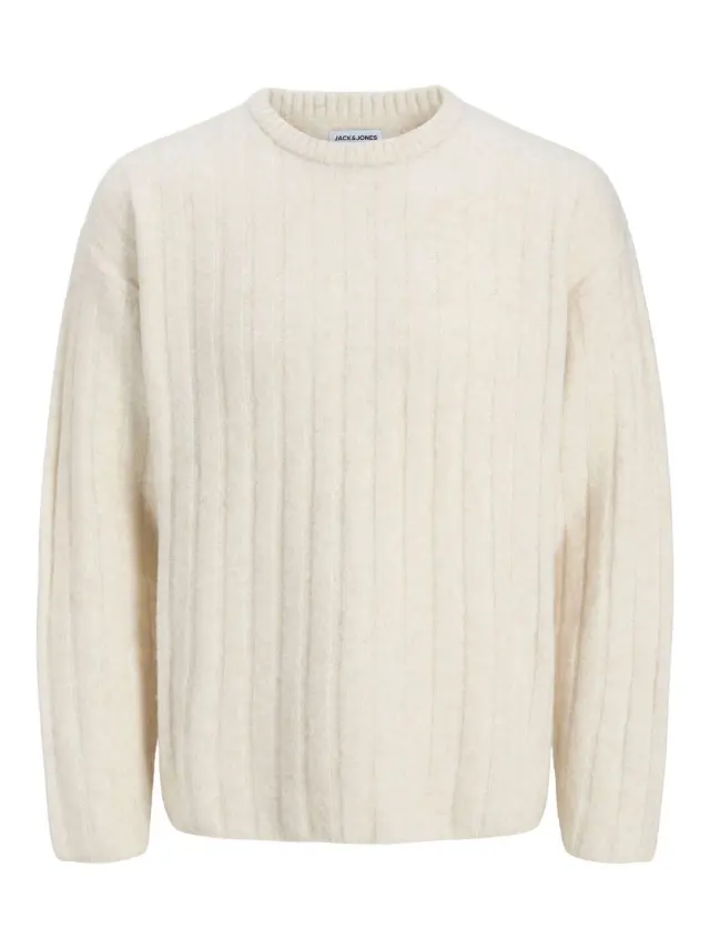 JJEBRADLEY CARTER KNIT CREW NECK LN Moonbeam