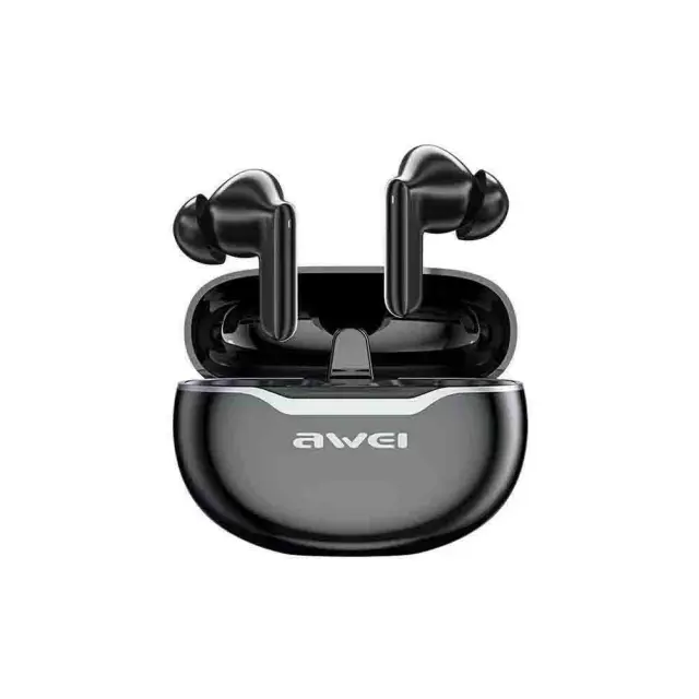 Awei In-ear Bluetooth Handsfree Ακουστικά με Θήκη Φόρτισης Μαύρα T50 2