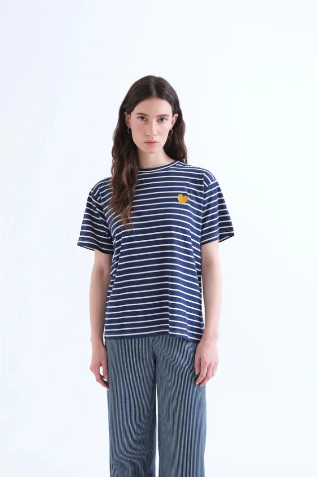 COMPANIA FANTASTICA T-SHIRT (63C/42012 NAVY BLUE-WHITE) - XL
