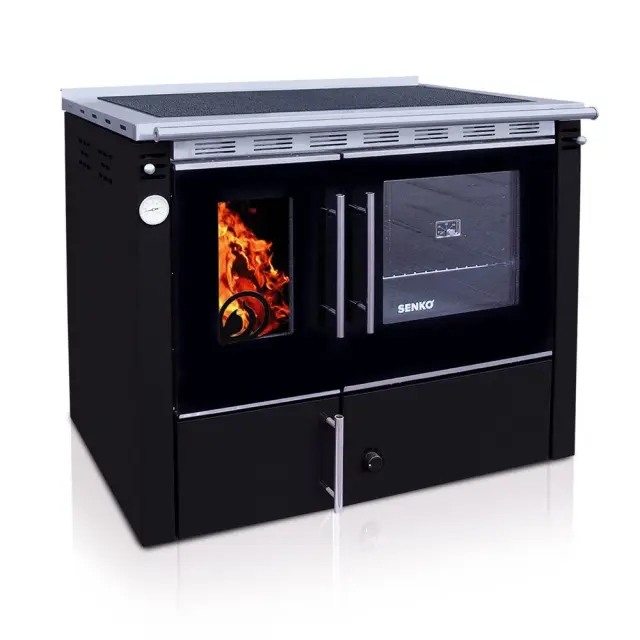 Senko C-25 Premium σόμπα καλοριφέρ Black 25kw