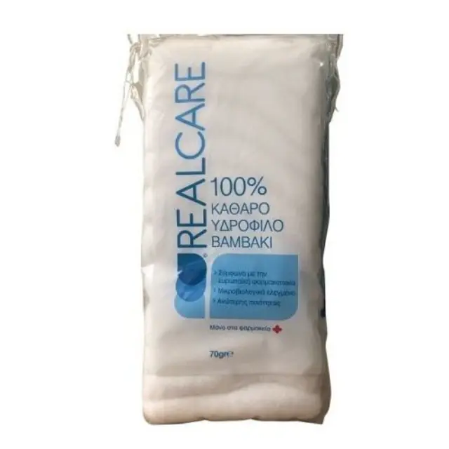 Real Care 100% Καθαρό Υδρόφιλο Βαμβάκι, 70gr