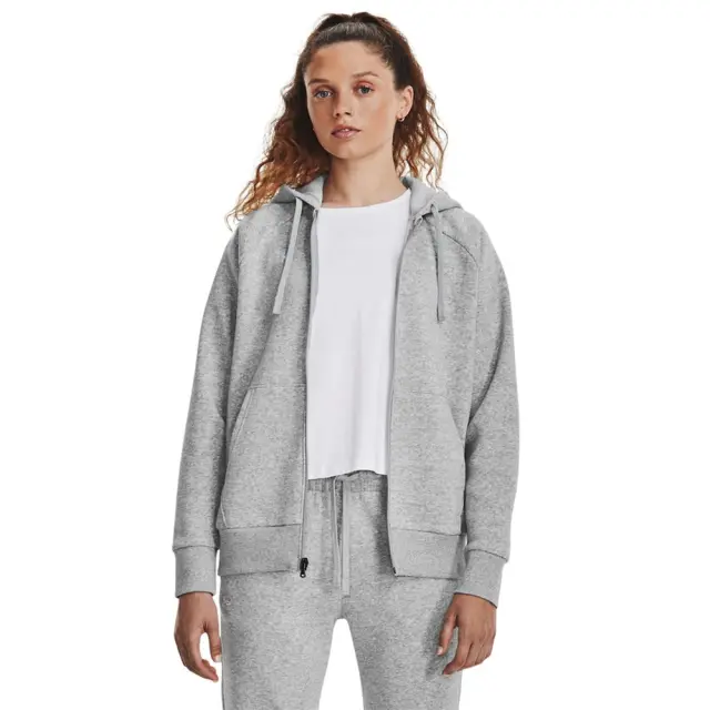 Under Armour Rival Fleece Full-Zip Hoodie (1379497-012) - Γκρί