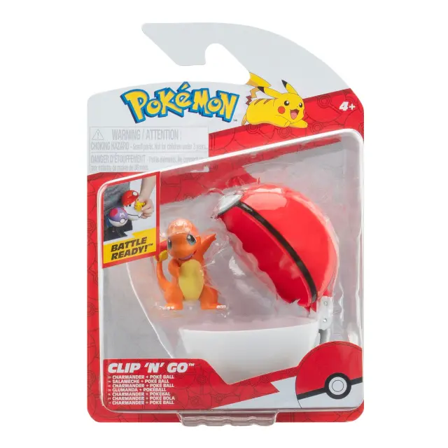 Pokemon - Clip N Go Charmander With Poke Ball PKW3635 - Toys