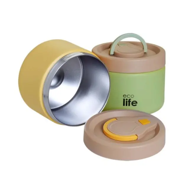 Ecolife Ισοθερμικό Δοχείο Φαγητού (650ml) / Thermos Food Container (4 χρώματα) - Πράσινο 3