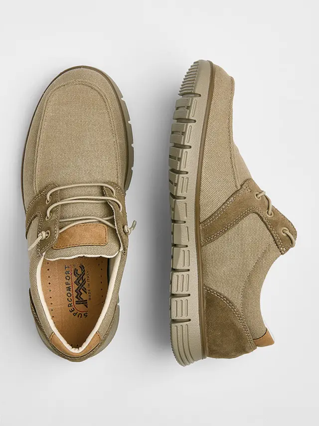 Imac Δετά-Oxfords Ανδρικό δέρμα/δέρμα Nubuck Μπεζ IMA/751810 BEIGE 3