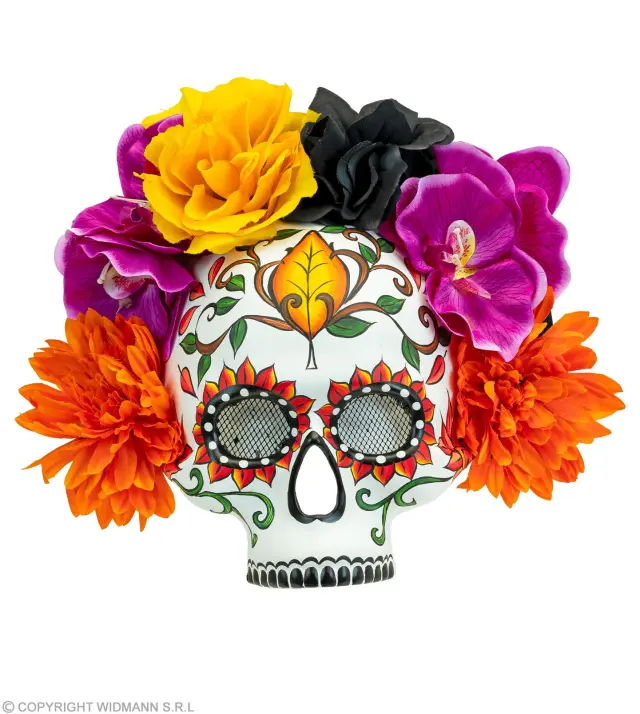 Αποκριάτικο Αξεσουάρ Μάσκα Dia de Los Muertos (Widmann) (W-08464)