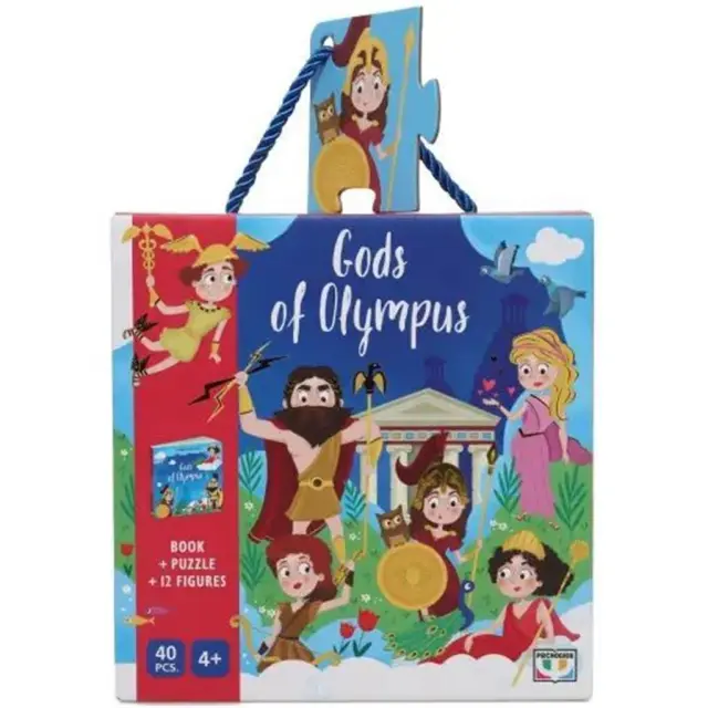 Gods of Olympus - Book and 40 pcs. puzzle with standing pieces (Ψυχογιός)