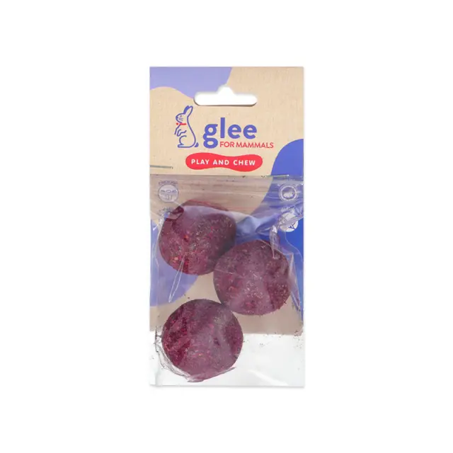 Glee Παιχνίδι Τρωκτικών Baked Timothy Hay Roll με Τριαντάφυλλο 4cm (3τμχ) Μονόχρωμο