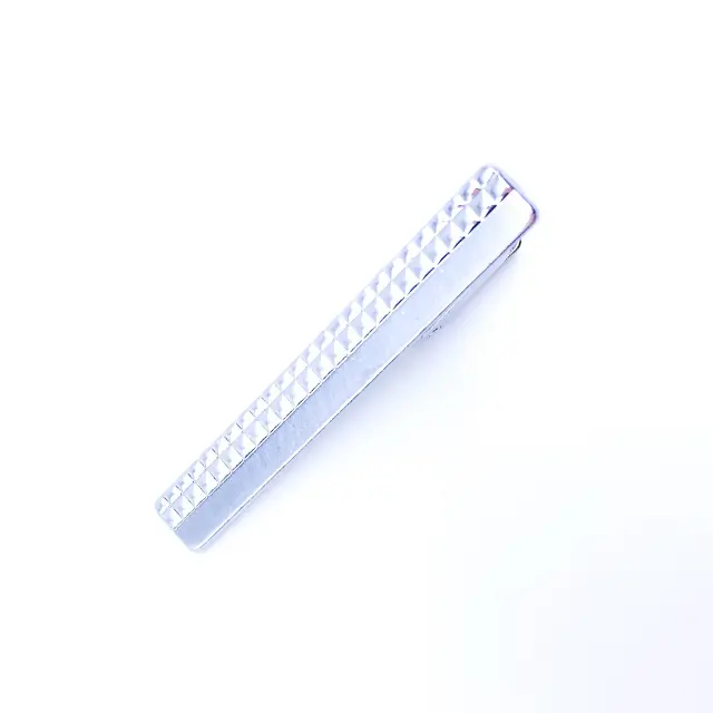 Σχεδιαστικό Ασημί Κλιπ Γραβάτας 4,5 cm – LGTC-22 2