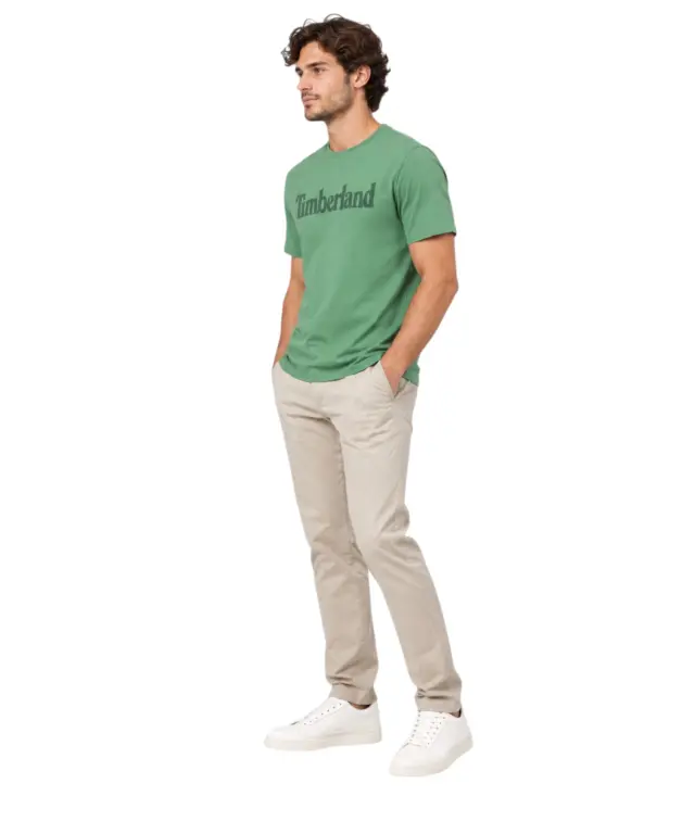 Timberland - Ανδρικό T-shirt TFO SS Linear Tee TB0A2BRN-A6Z Πράσινο - M 3