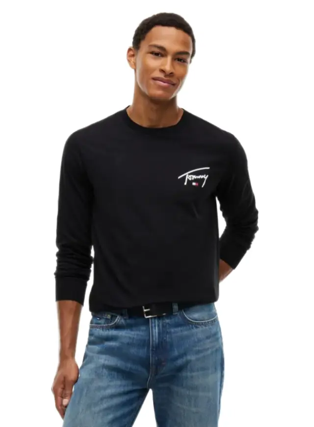 Tommy Hilfiger ανδρική μονόχρωμη μπλούζα DM0DM23546-1