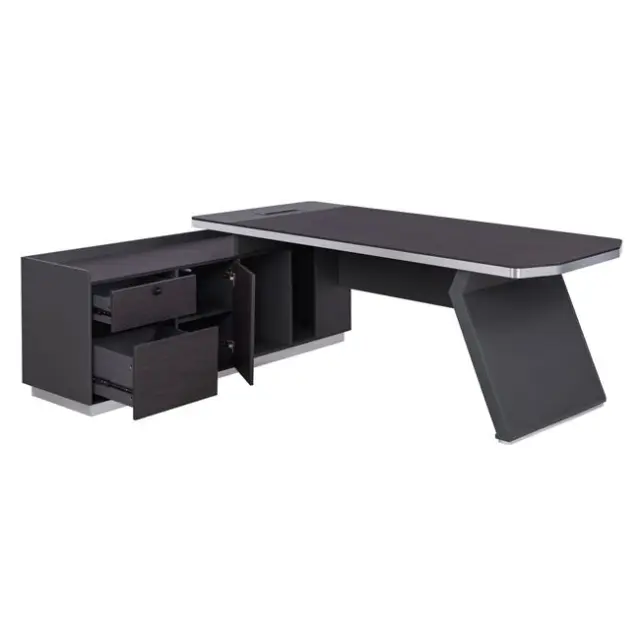 Γραφείο επαγγελματικό αριστερή γωνία Rosewood 220x180x76 εκ. 3