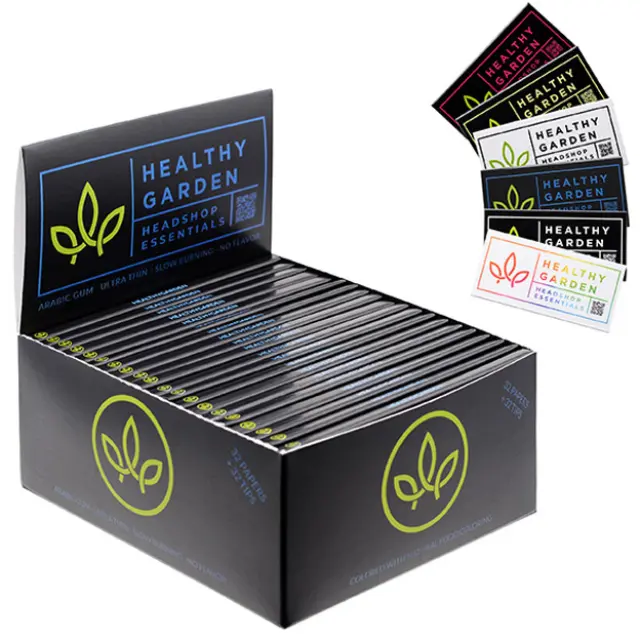 Healthy Garden Χαρτάκια - Blue - King Size Slim με Μπλε Τζιβάνες 32φ. 3