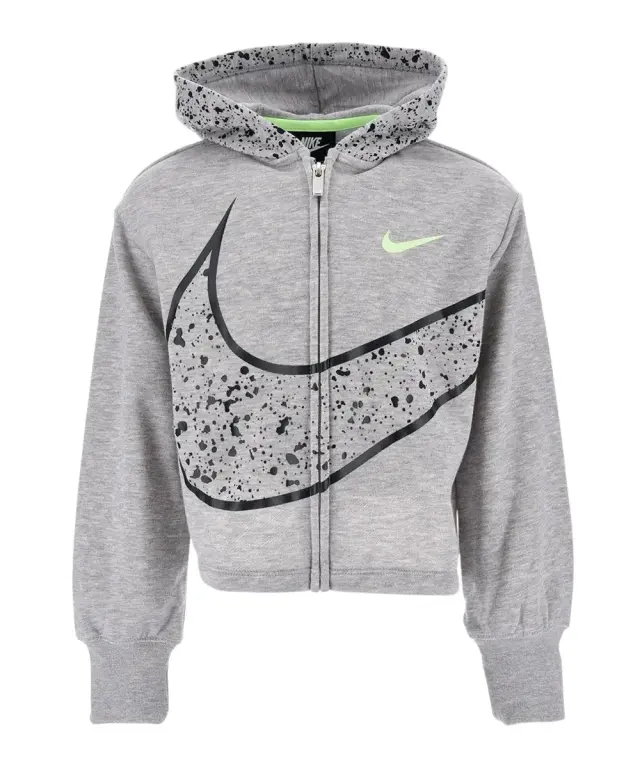 Nike - Παιδική Μπλούζα Φούτερ Cardigan Splatter 36J287-063 Γκρι - 4 ετών