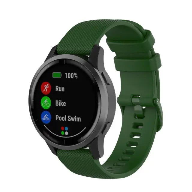 Texture Λουράκι Σιλικόνης για Smartwatch 22mm - Army Green OEM 2